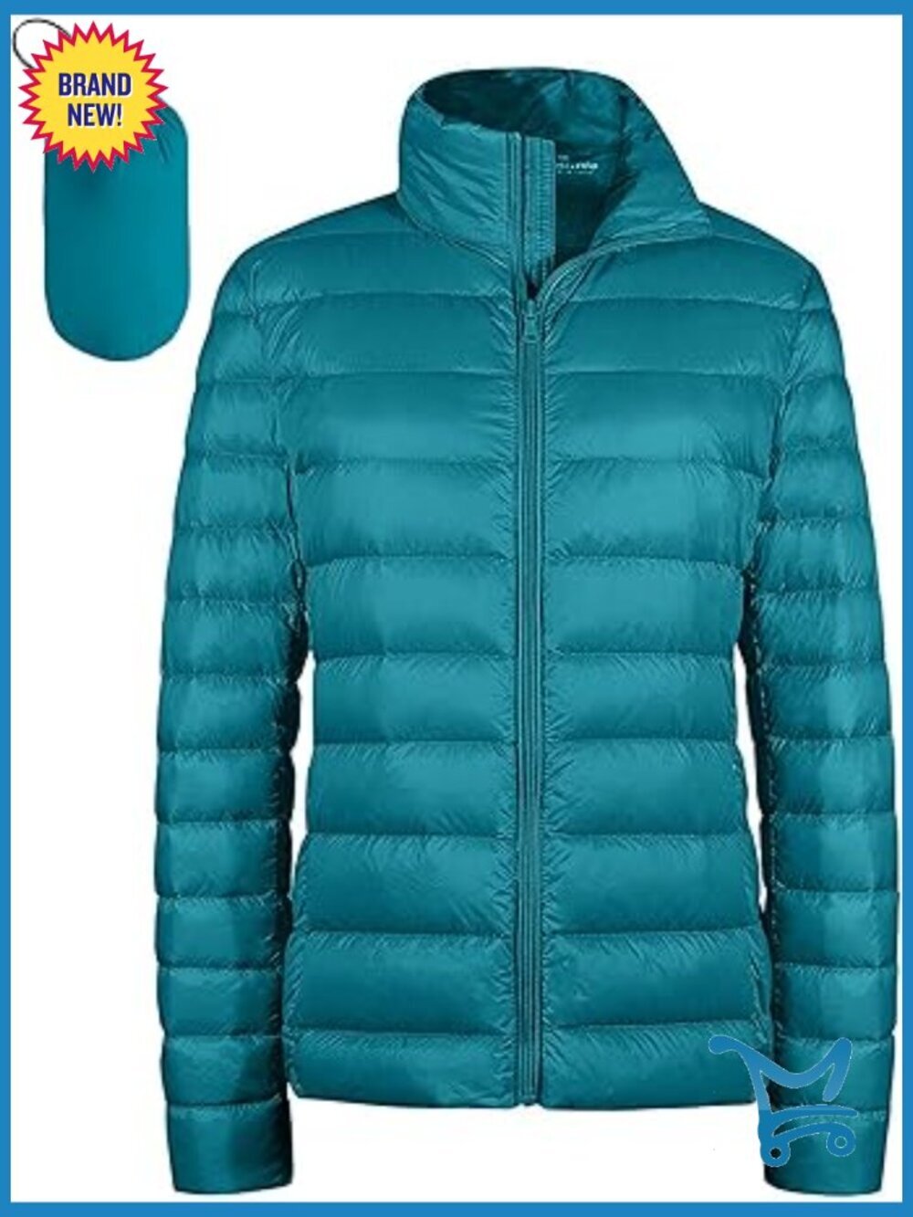 Ultra Lightweight Packable Short Down Puffer Jacket w/ Hood